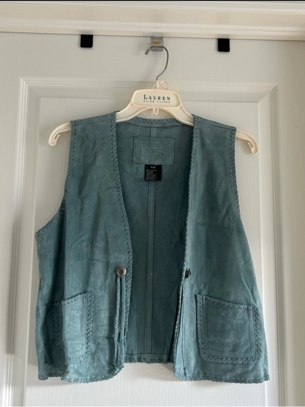 Ralph Lauren Light Blue Suede Vest